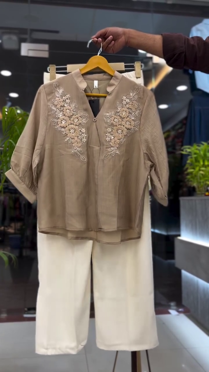 🌿 Elegant Embroidered Co-Ord Set – Timeless Comfort Meets Grace 🌿