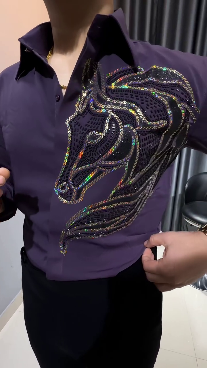 🦁 Royal Lion Embroidered Statement Shirt – Power, Luxury & Bold Style 👑🔥