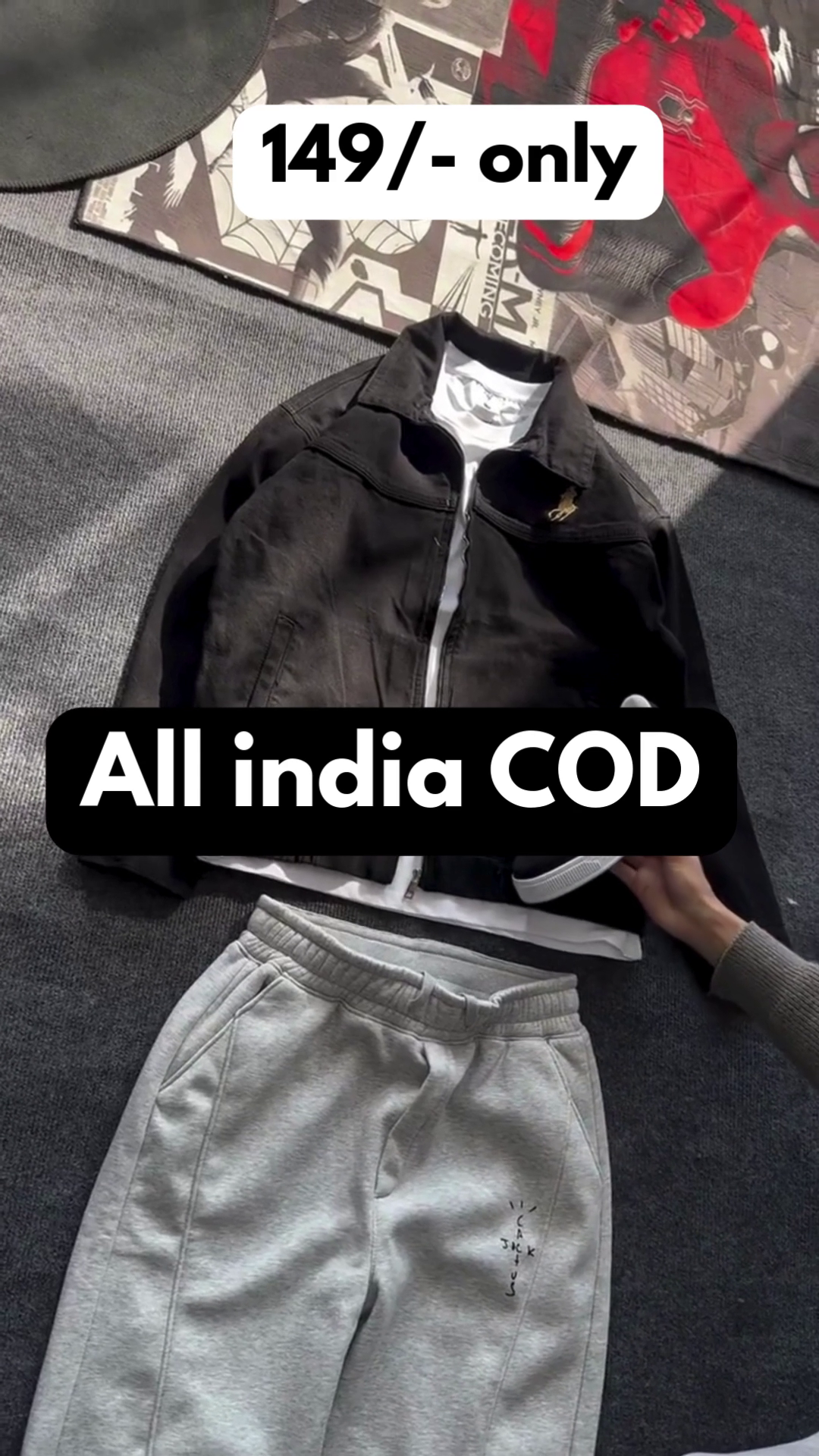 🔥 Everyday Streetwear Combo Set – Jacket + Joggers  🔥