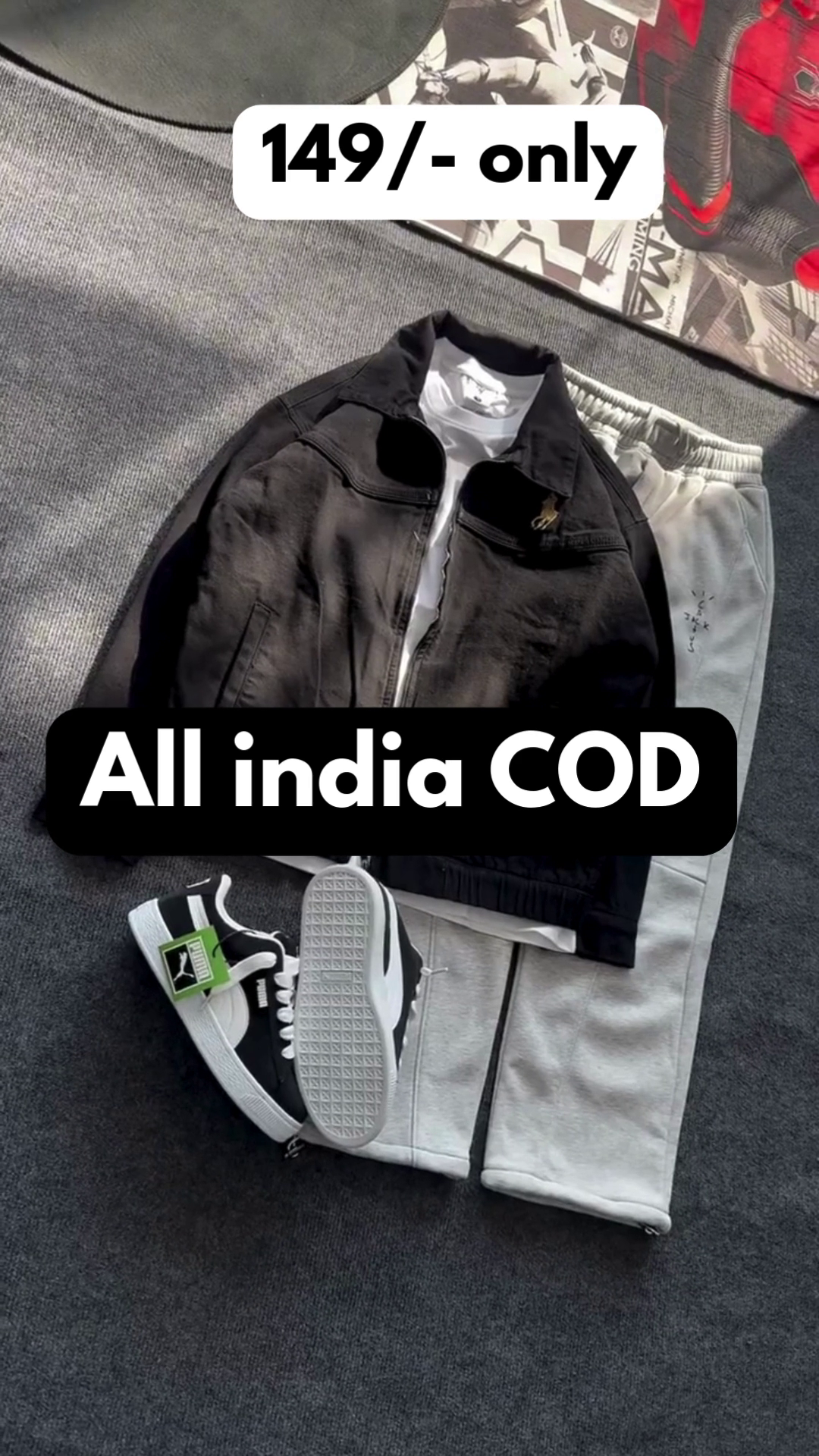 🔥 Everyday Streetwear Combo Set – Jacket + Joggers  🔥