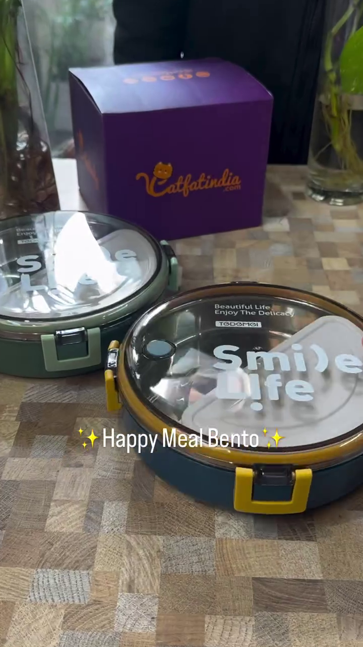 🍱✨ Happy Meal Bento – Smile Life Lunch Box ✨🍱