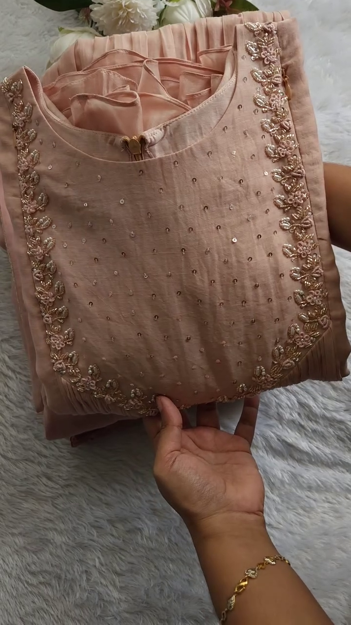 Dusty Rose Embroidered Kurta Set