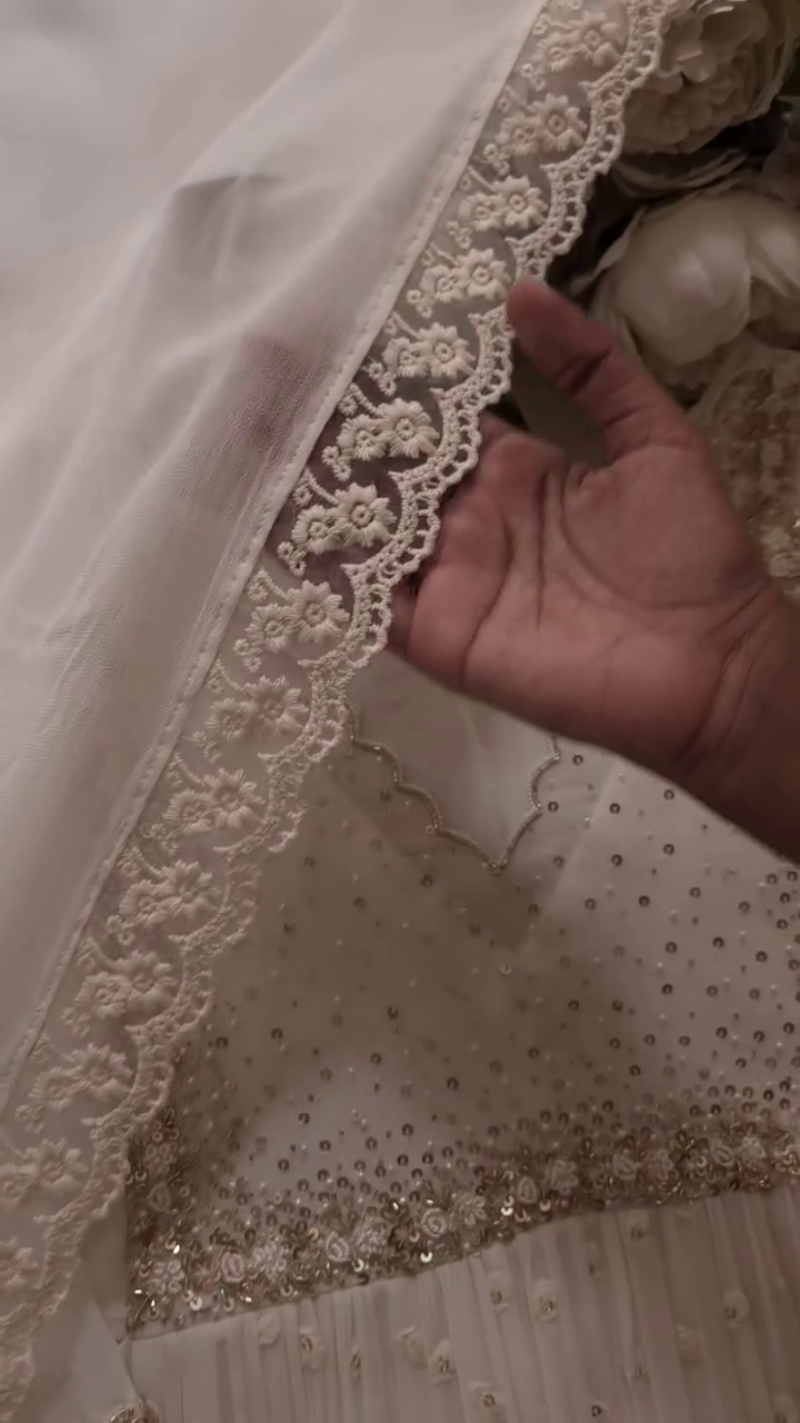 Ivory Embellished Palazzo Set