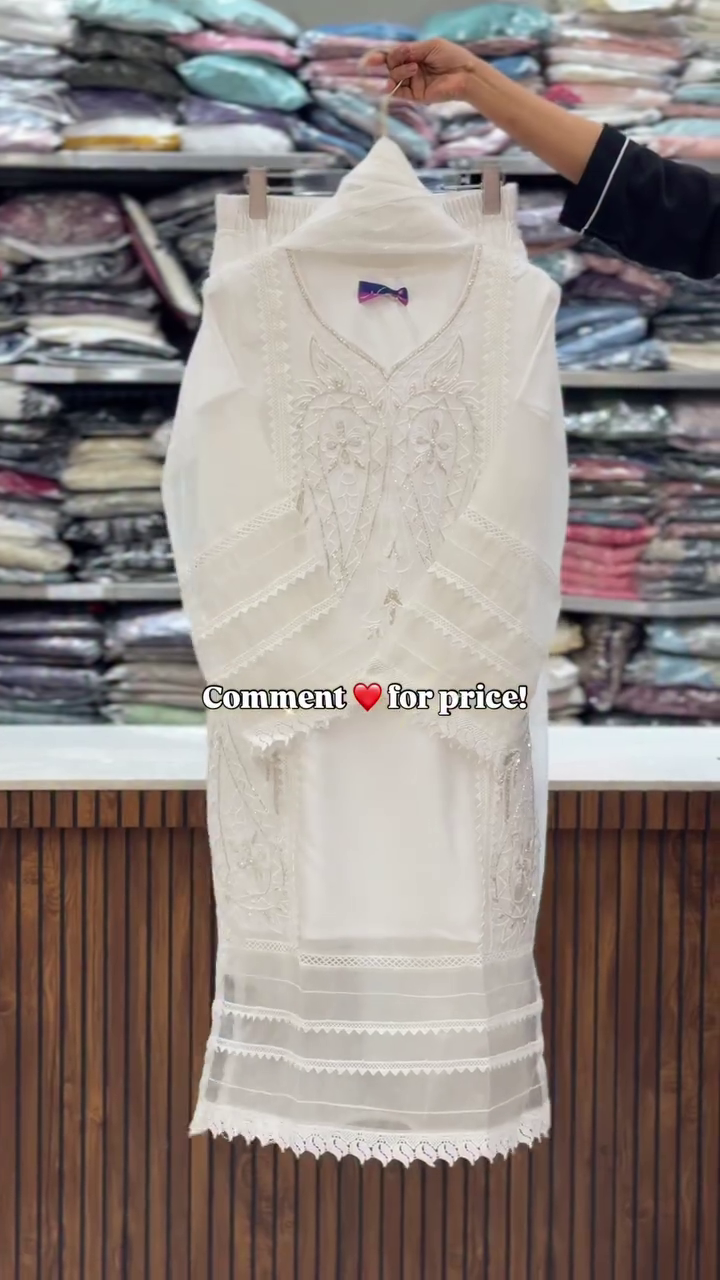 White Embroidered Straight Kurta