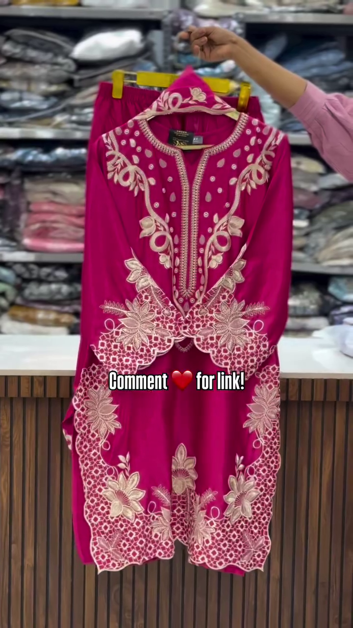 Navy Blue Heavy Embroidered Kurta Set