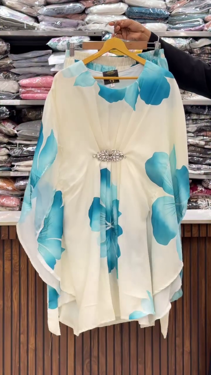 Cream Floral Print Flowing Top