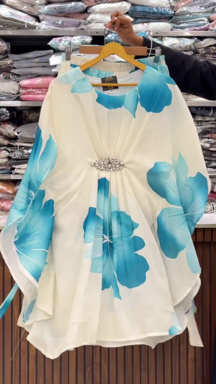 Cream Floral Print Flowing Top