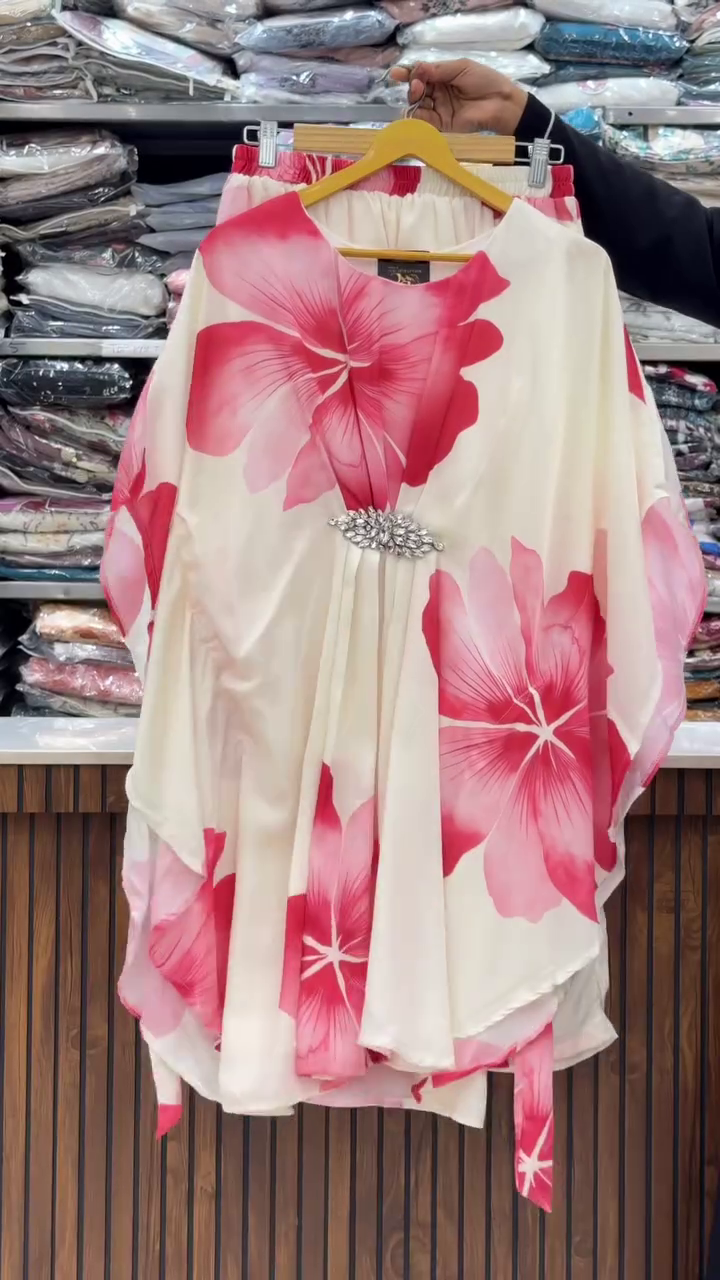 Cream Floral Print Flowing Top