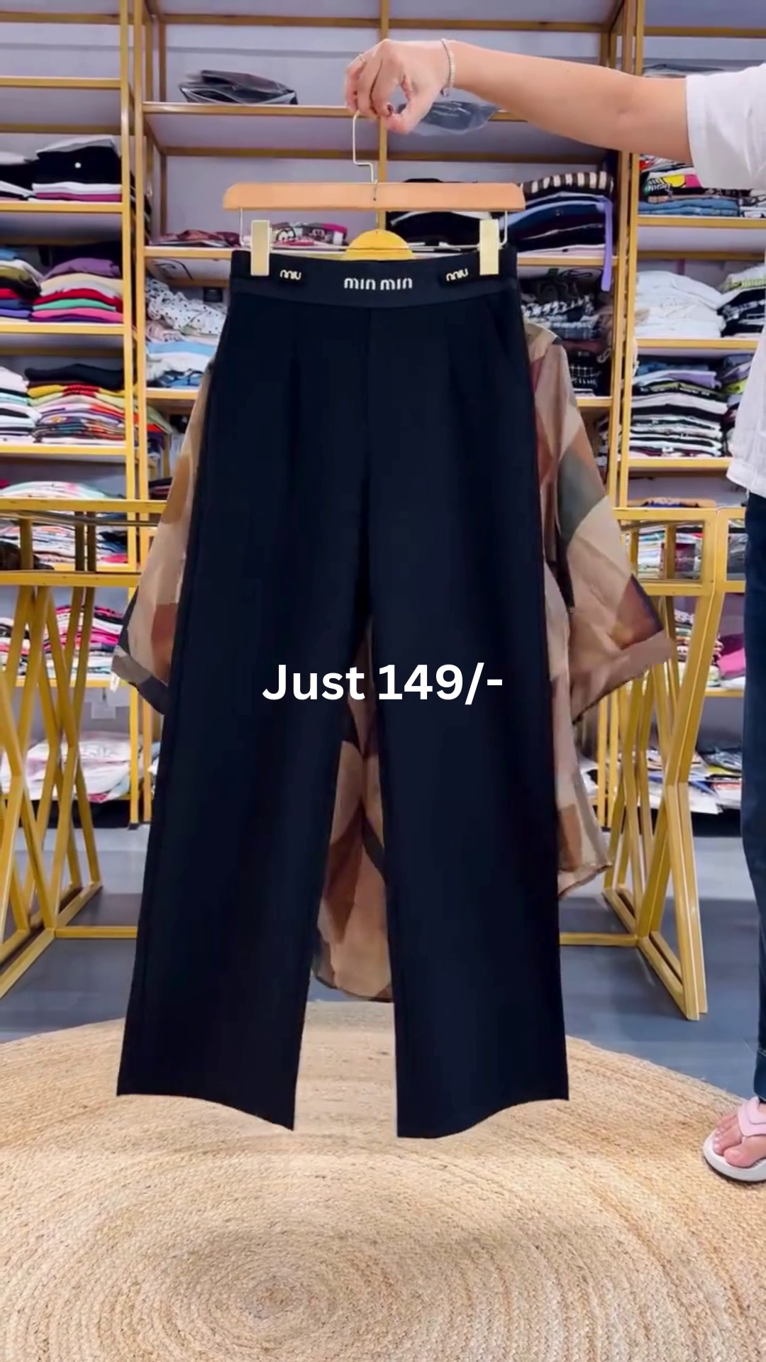 Abstract Print Button-Down Tunic