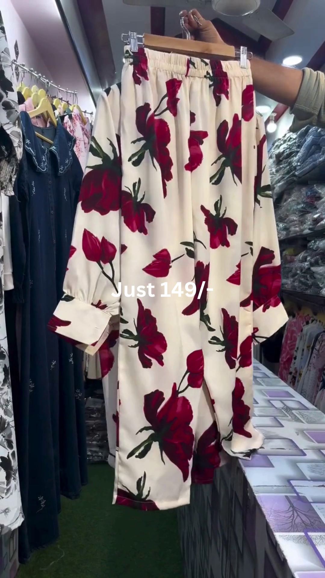 Floral Print Shirt-Style Tunic