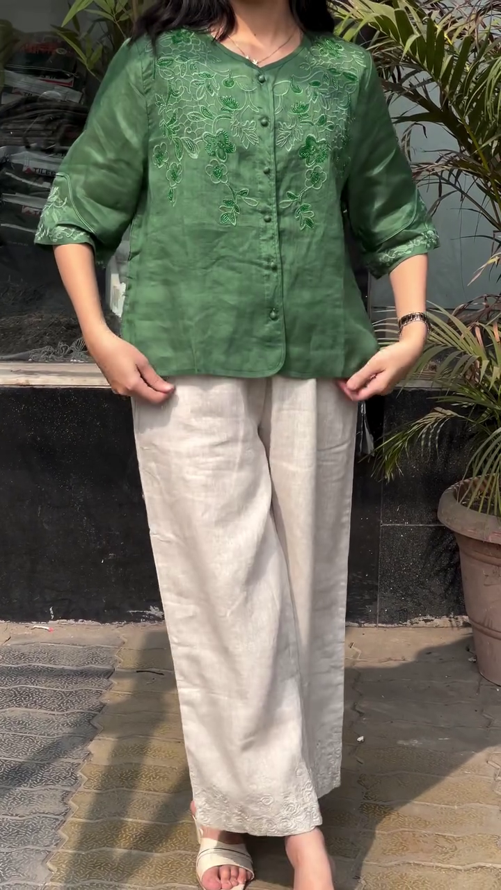 Women’s Black Embroidered Short Kurti Top