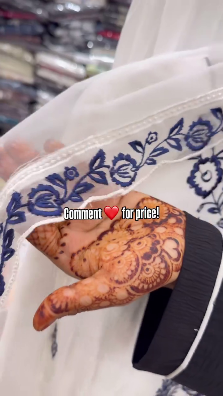 Women’s White Embroidered Chiffon Kurti