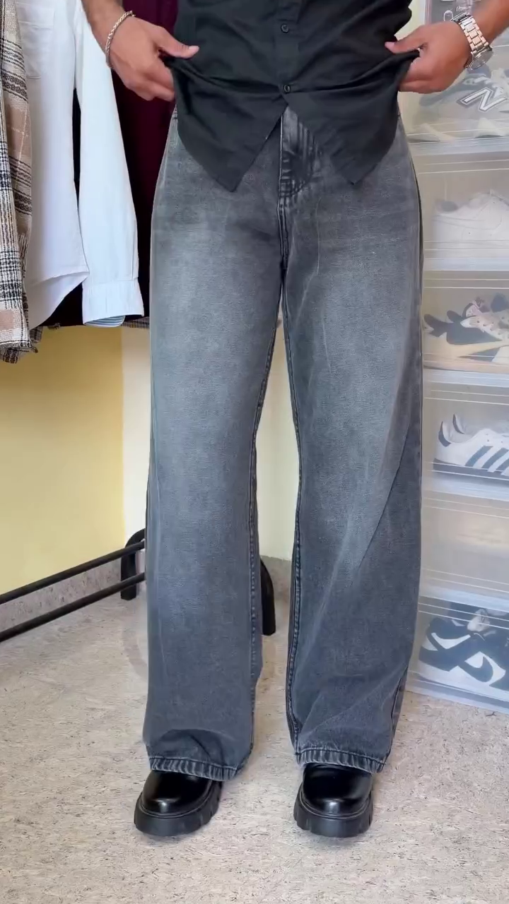 Men’s Classic Black Straight-Fit Pants