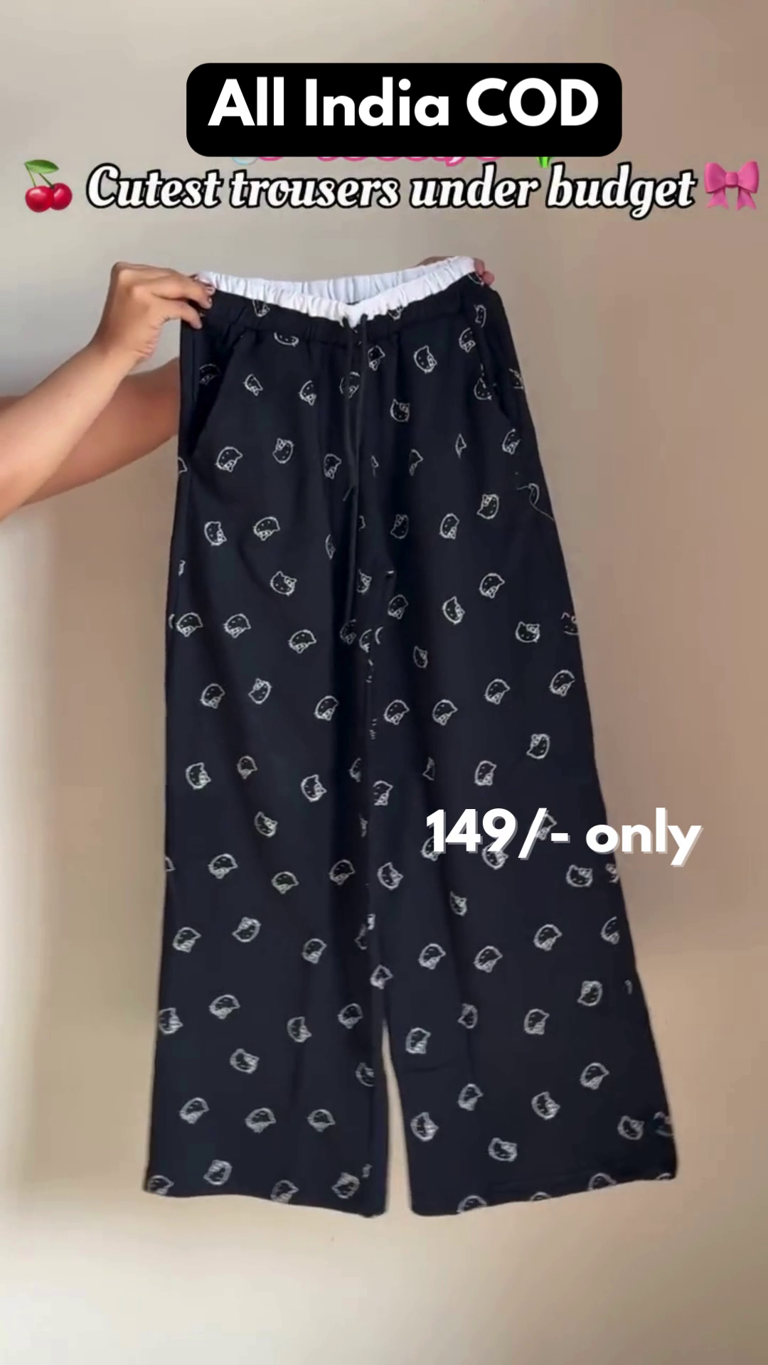 Black and Grey Casual Trousers