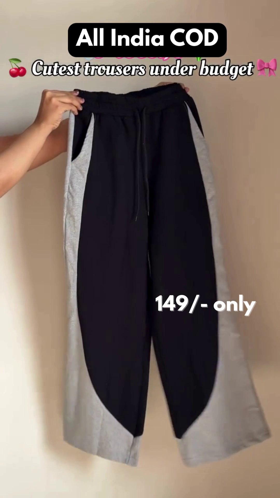 Black and Grey Casual Trousers