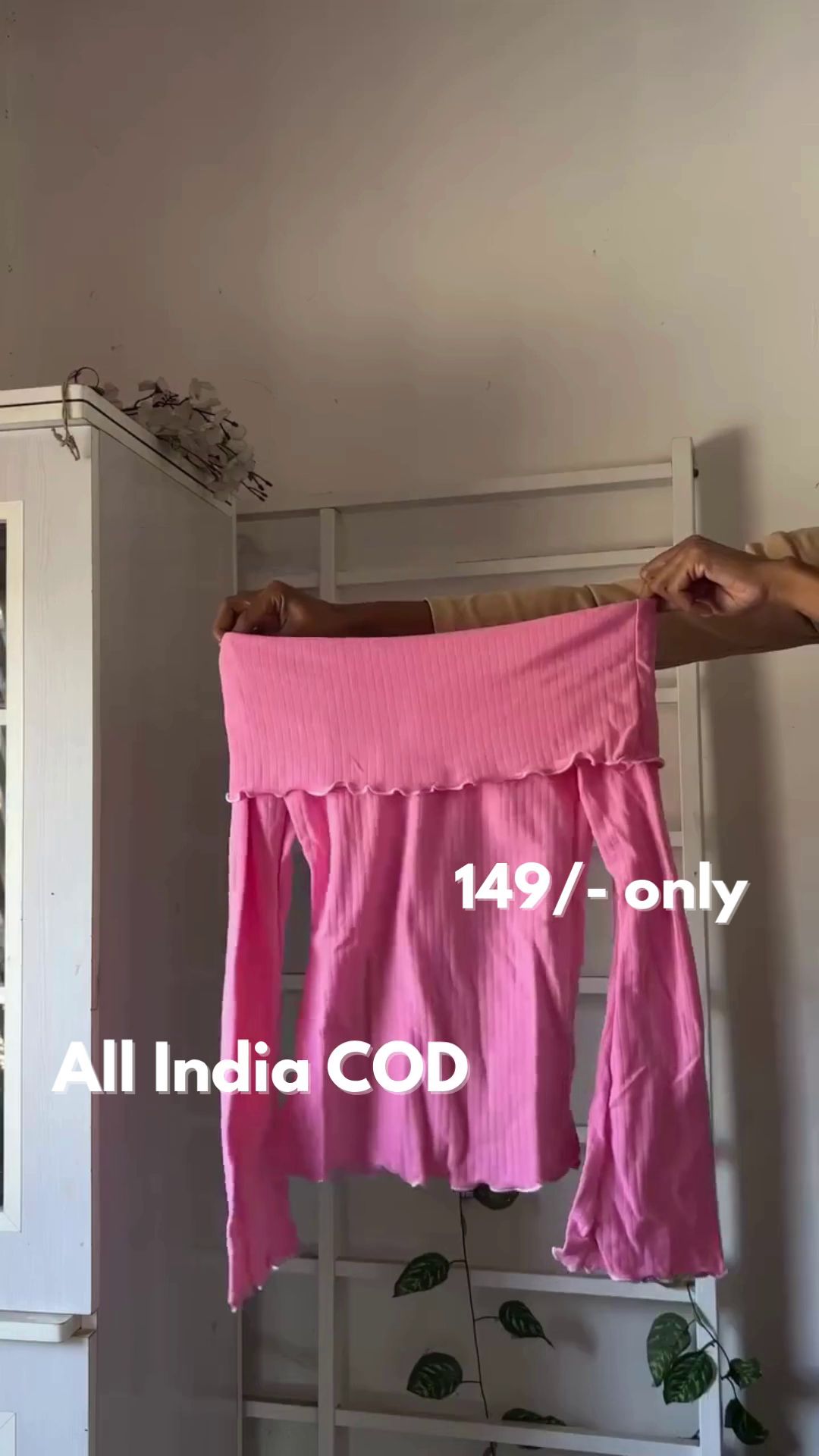 Red Tie-Front Long Sleeve Top