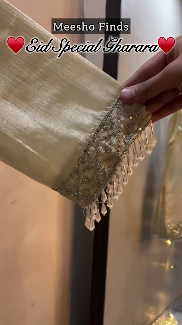 Ivory Embroidered Kurti with Sharara and Dupatta