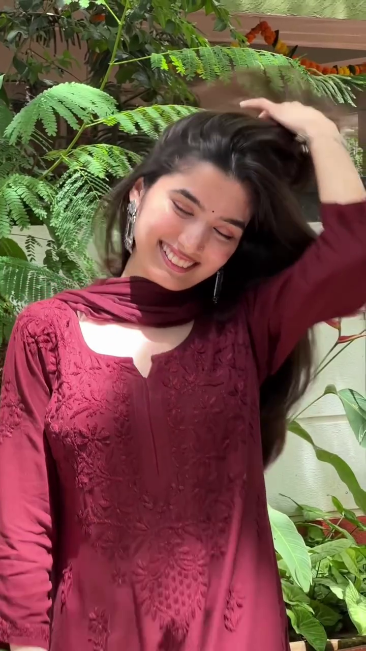 Deep Maroon Embroidered Kurta Set