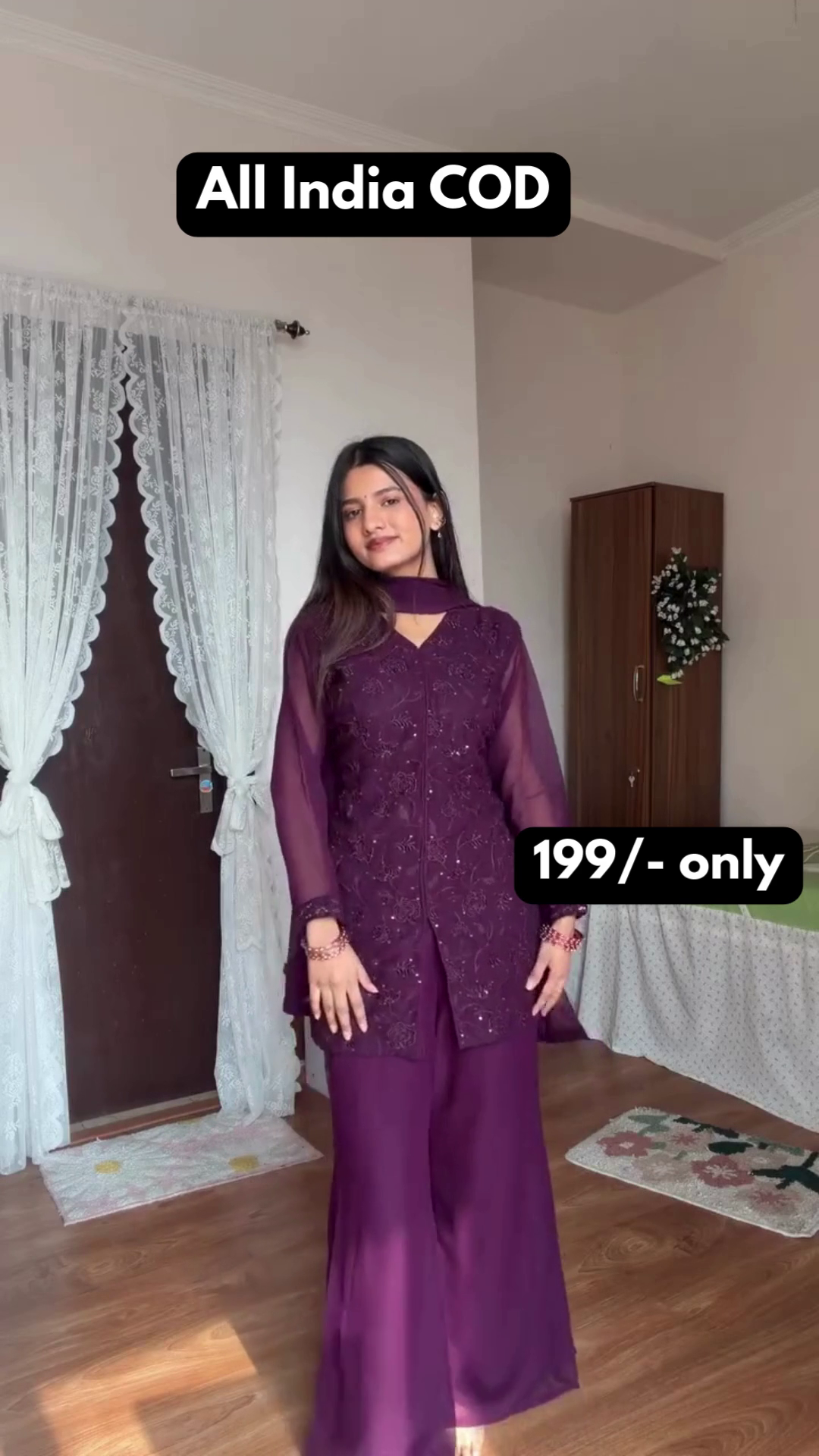 Black Embroidered Suit Set