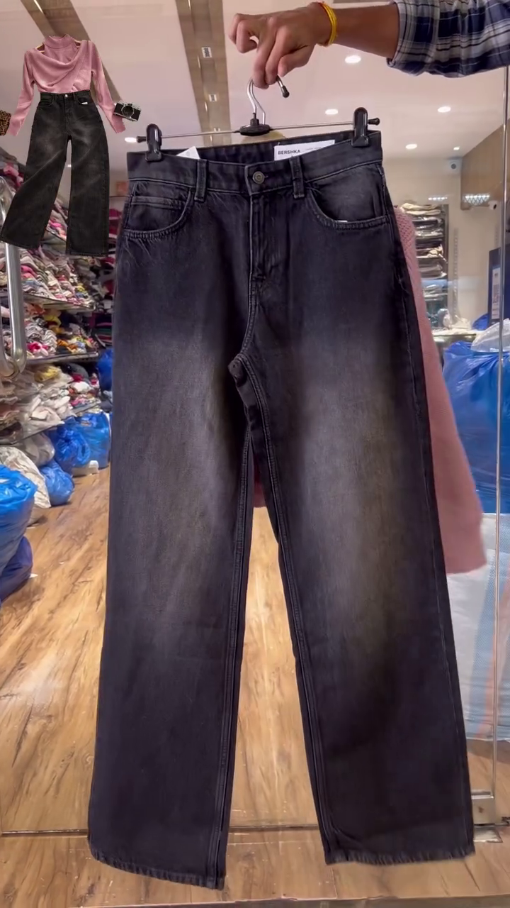 Rust Collared Top with Textured Wide Pants