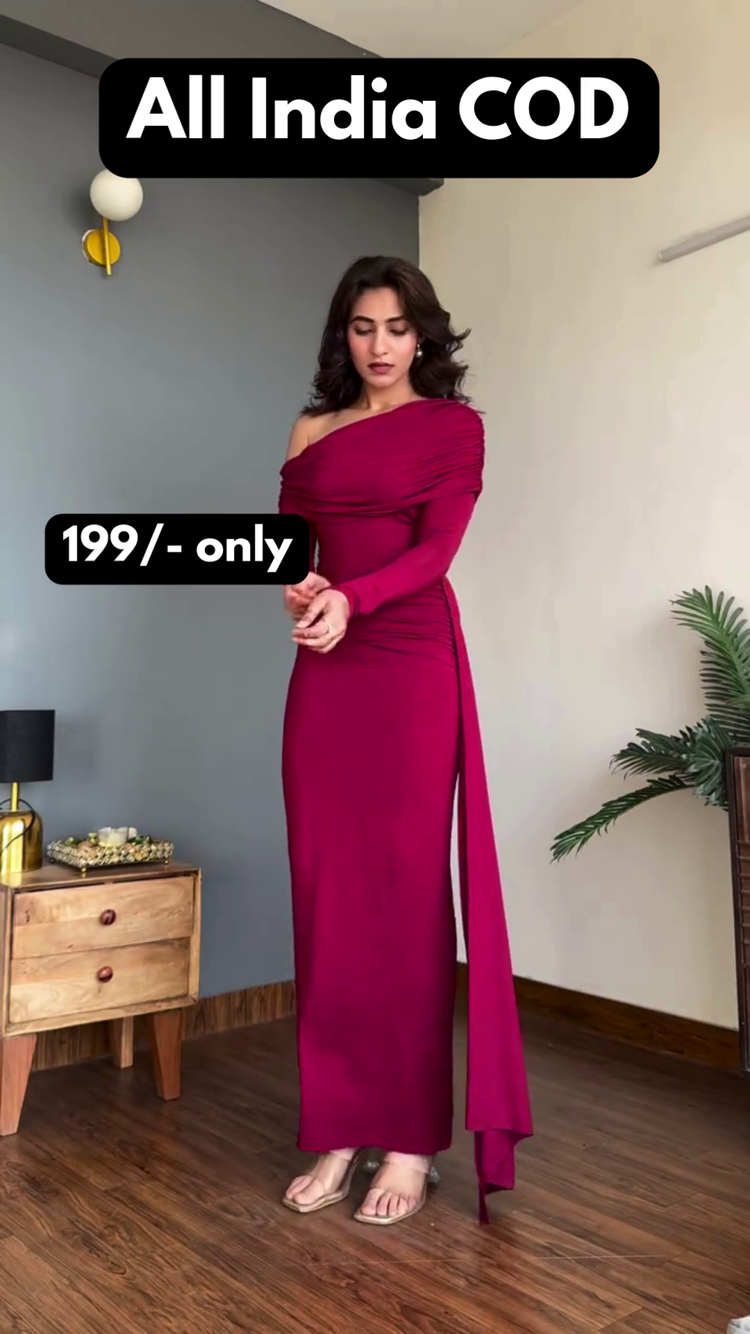 Maroon Double-Breasted Blazer Dress