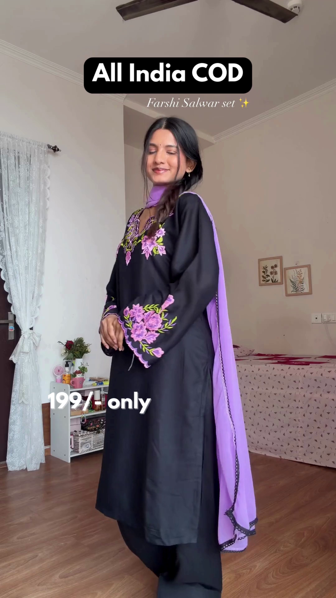 White Printed Kurta Set