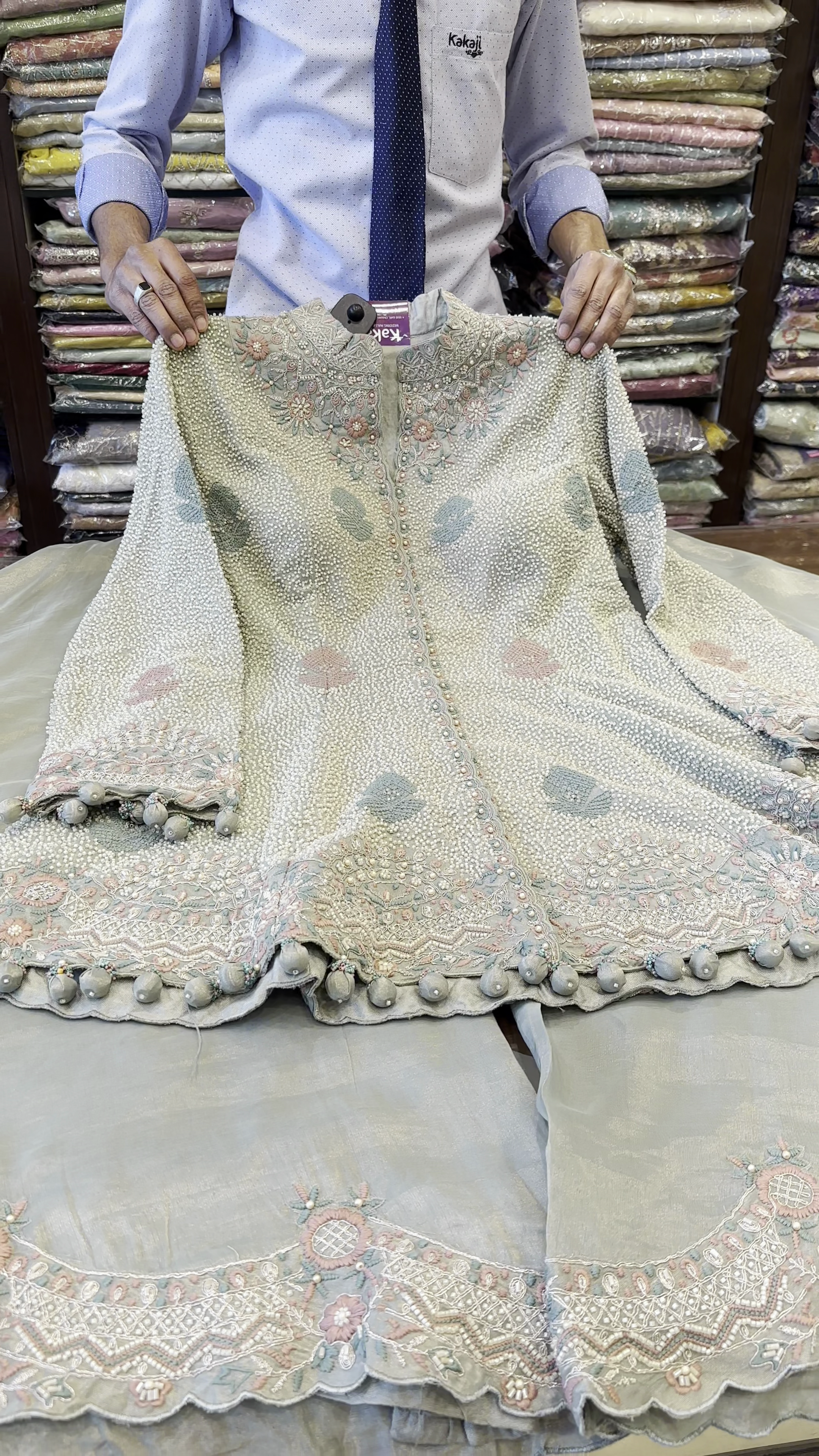 Pastel Embroidered Sharara Set