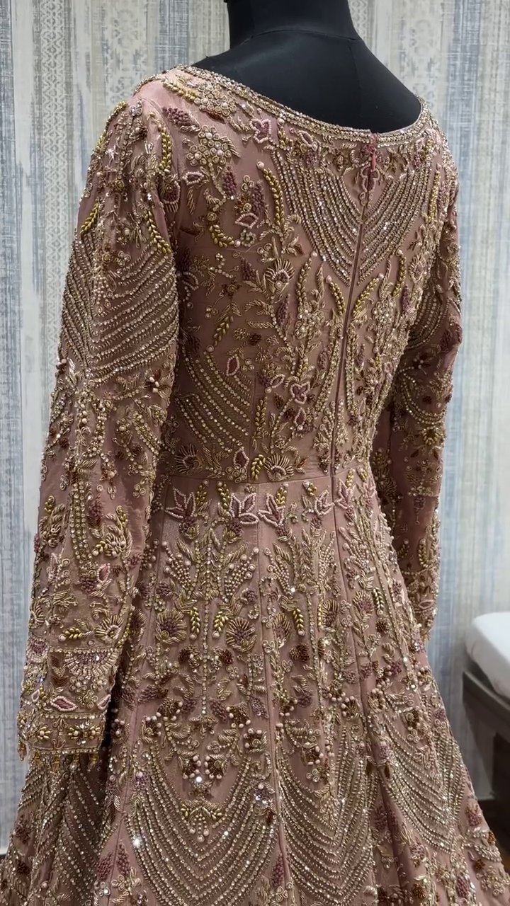 Dusty Rose Bridal Lehenga