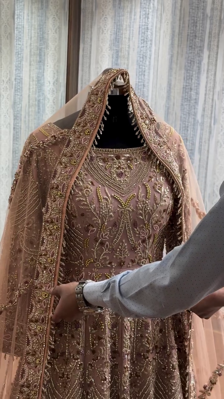 Dusty Rose Bridal Lehenga