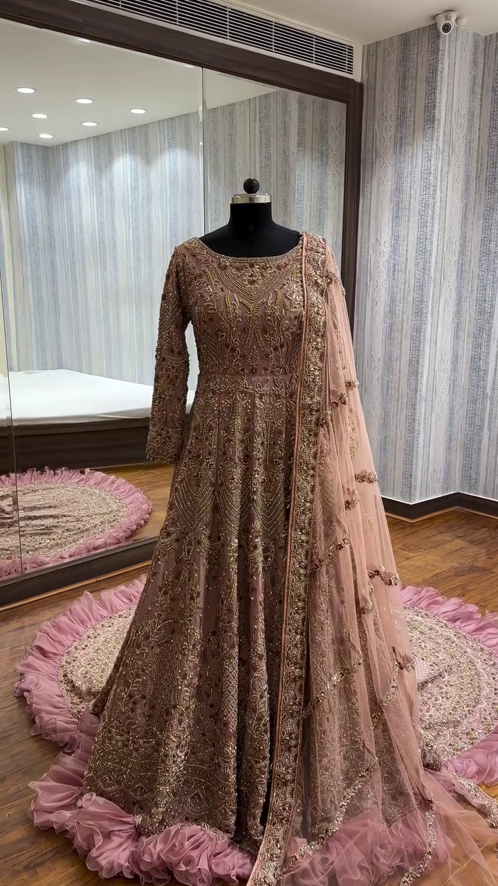 Dusty Rose Bridal Lehenga