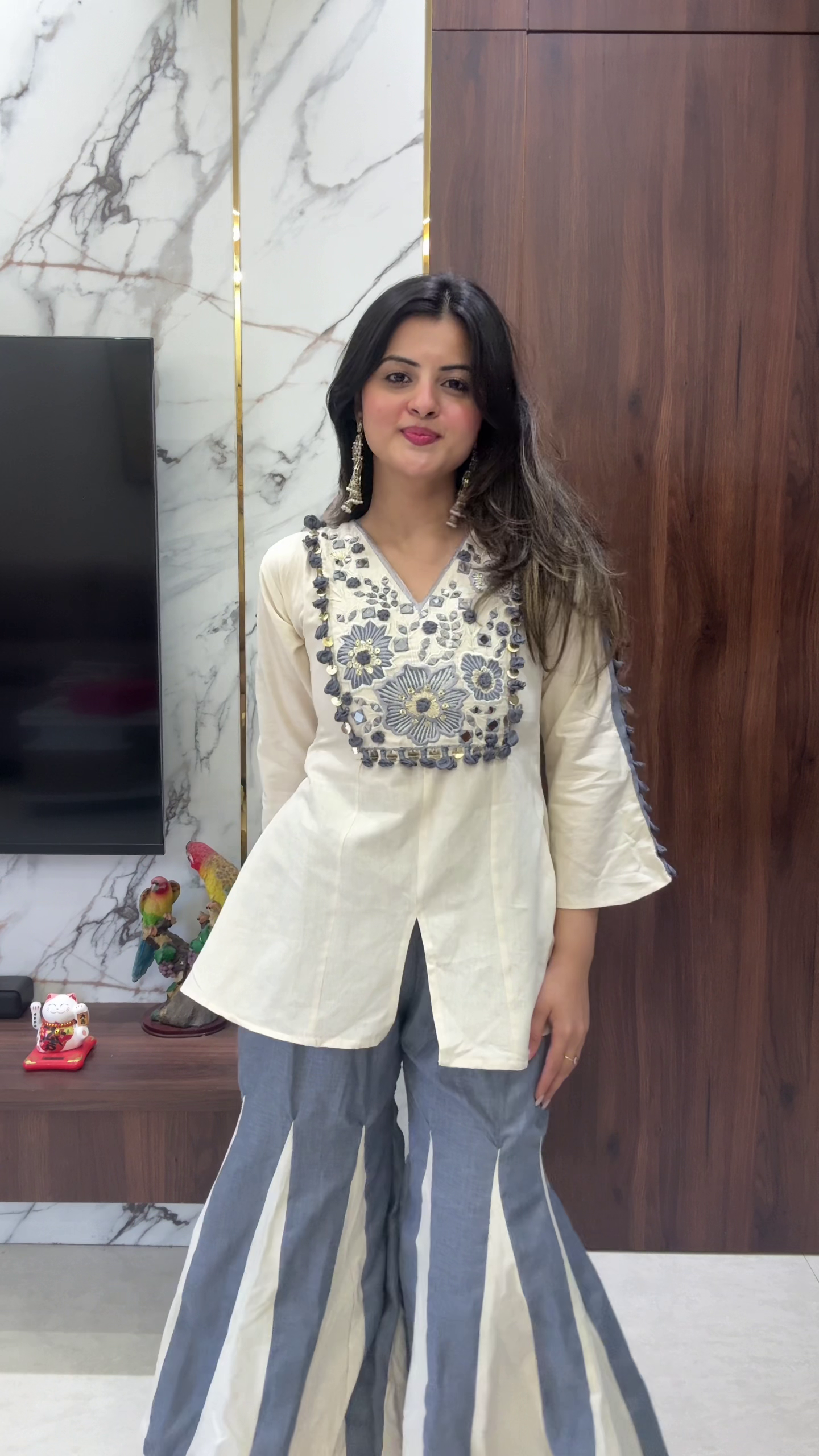 Fuchsia Printed Ethnic Set