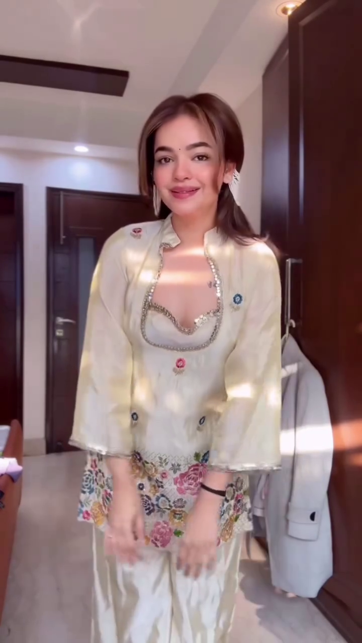 Floral Embroidered Pastel Kurta Set