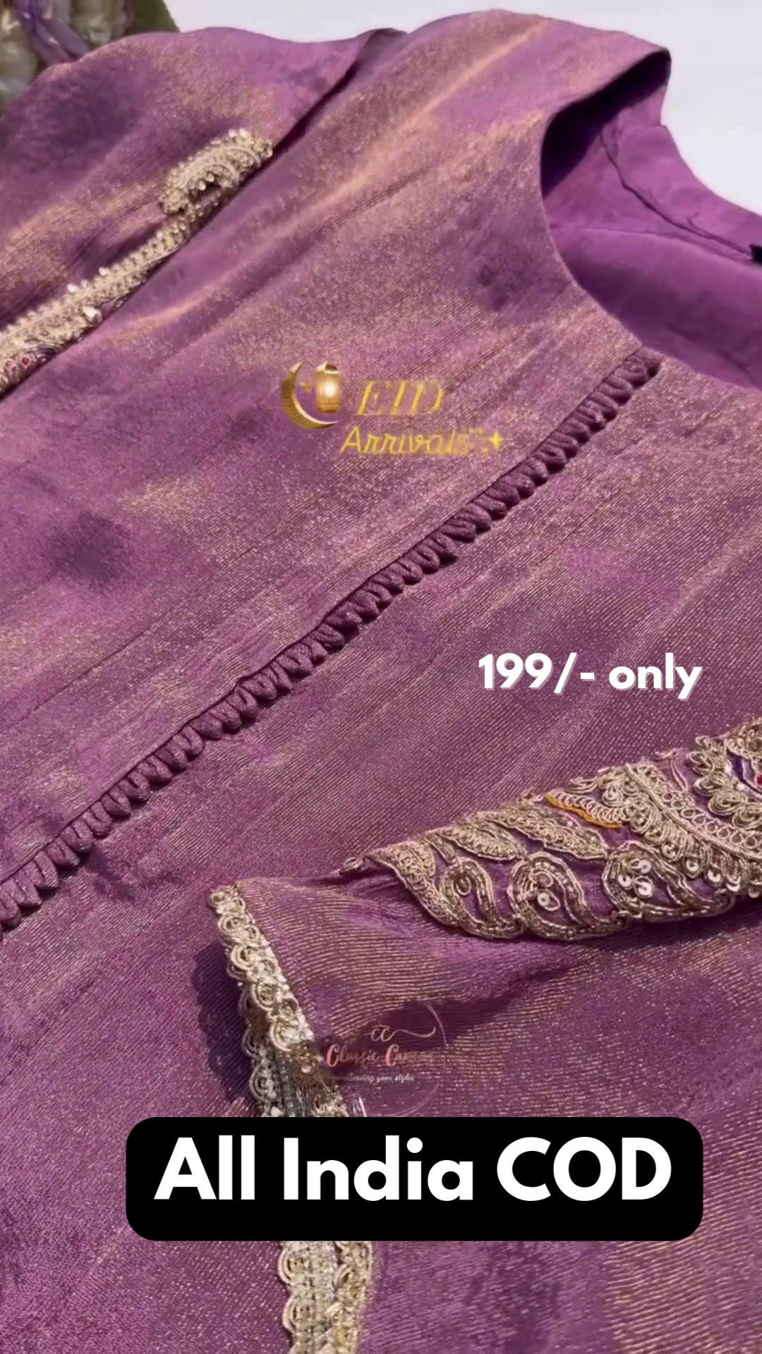 Rust Orange Eid Special Kurta Set