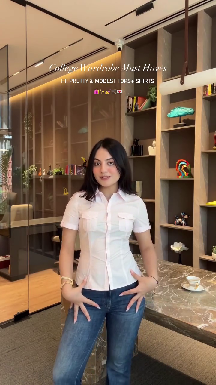 Powder Blue Ruffle Top