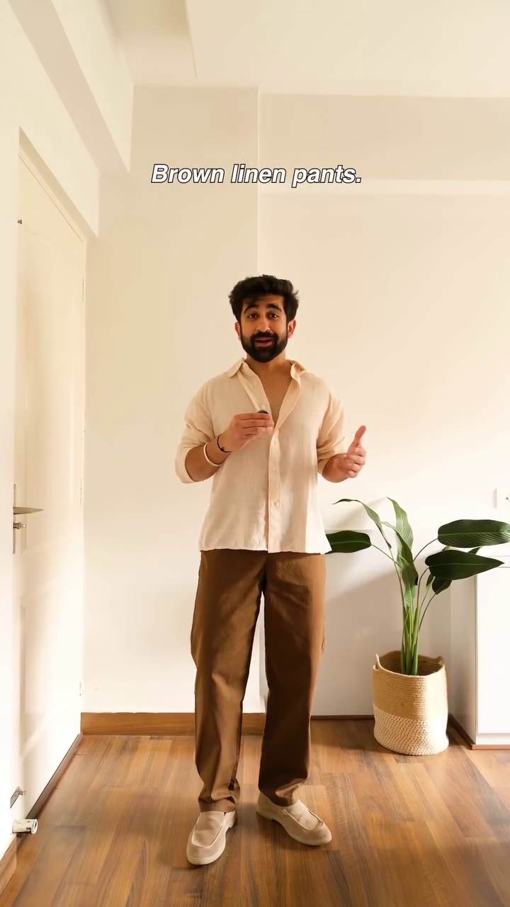 Comfort Fit Beige Baggy Pants for Modern Street Style