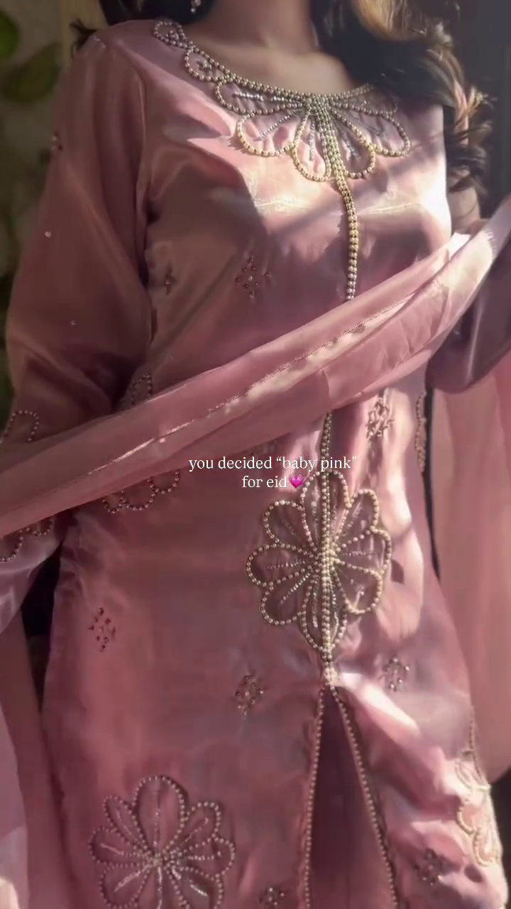 Baby Pink Elegant Kurta Sharara Set