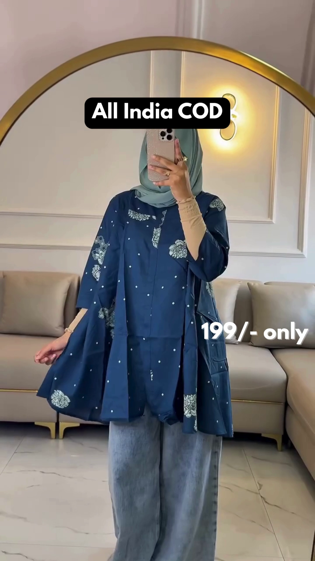 Stylish Red Printed Long Kurti for Everyday Wear