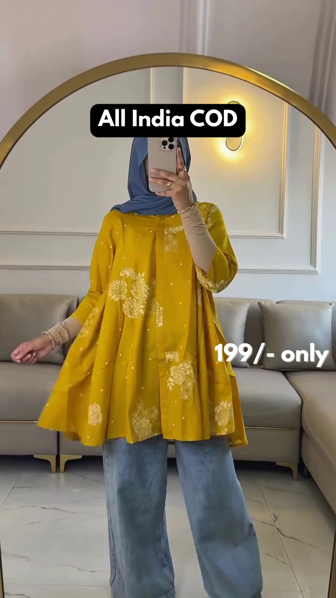 Stylish Red Printed Long Kurti for Everyday Wear