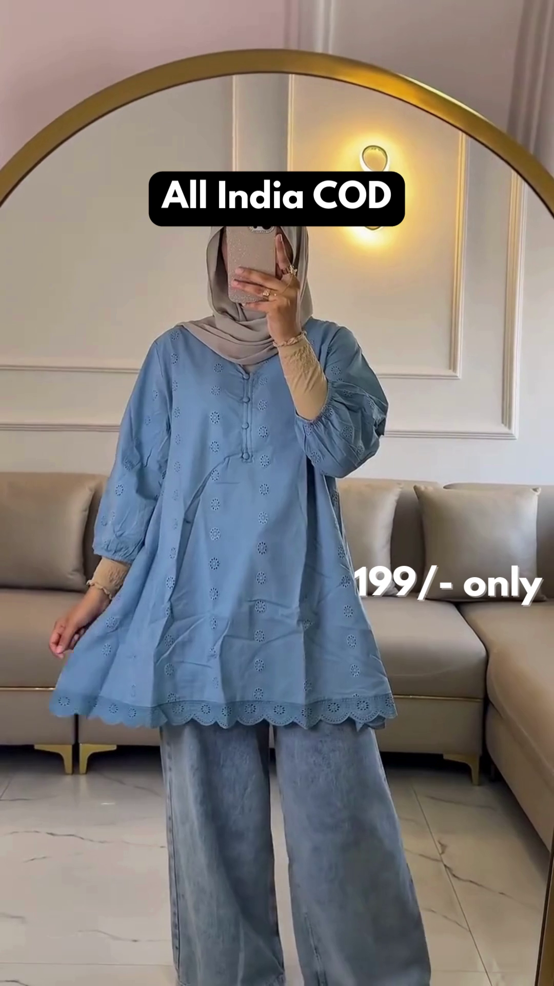 Stylish Red Printed Long Kurti for Everyday Wear