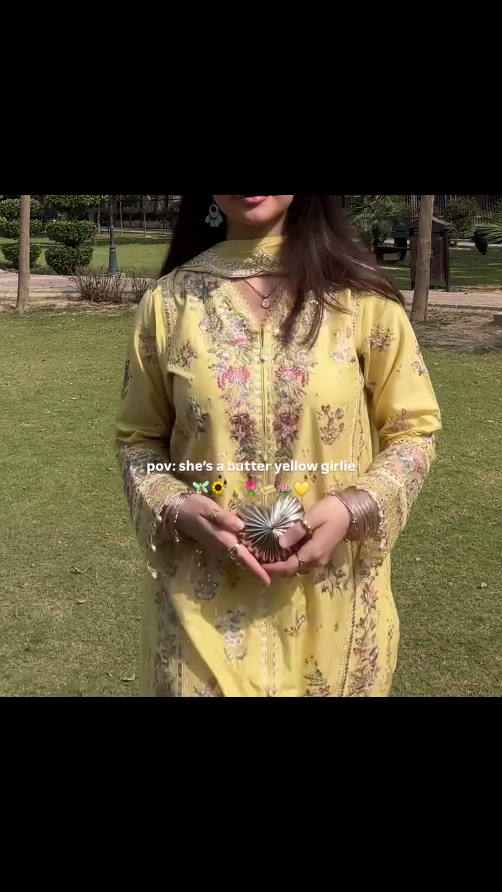 Elegant Butter Yellow Embroidered Kurta Set