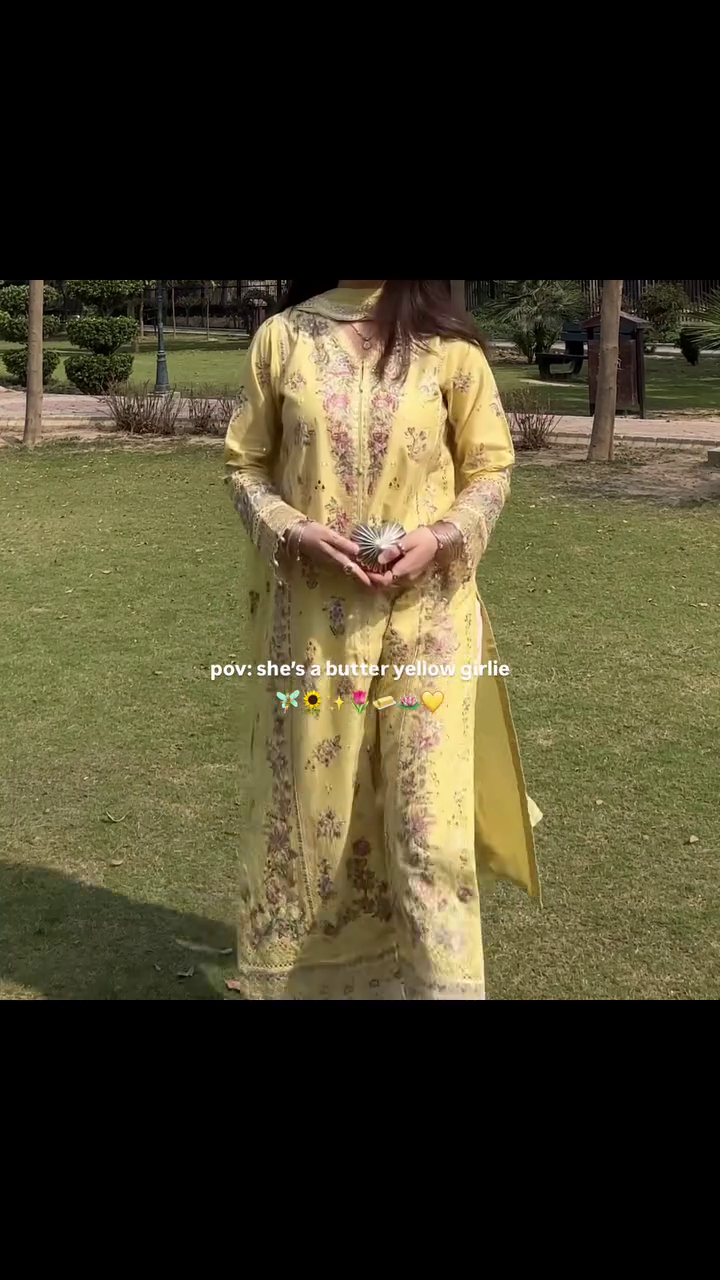 Elegant Butter Yellow Embroidered Kurta Set