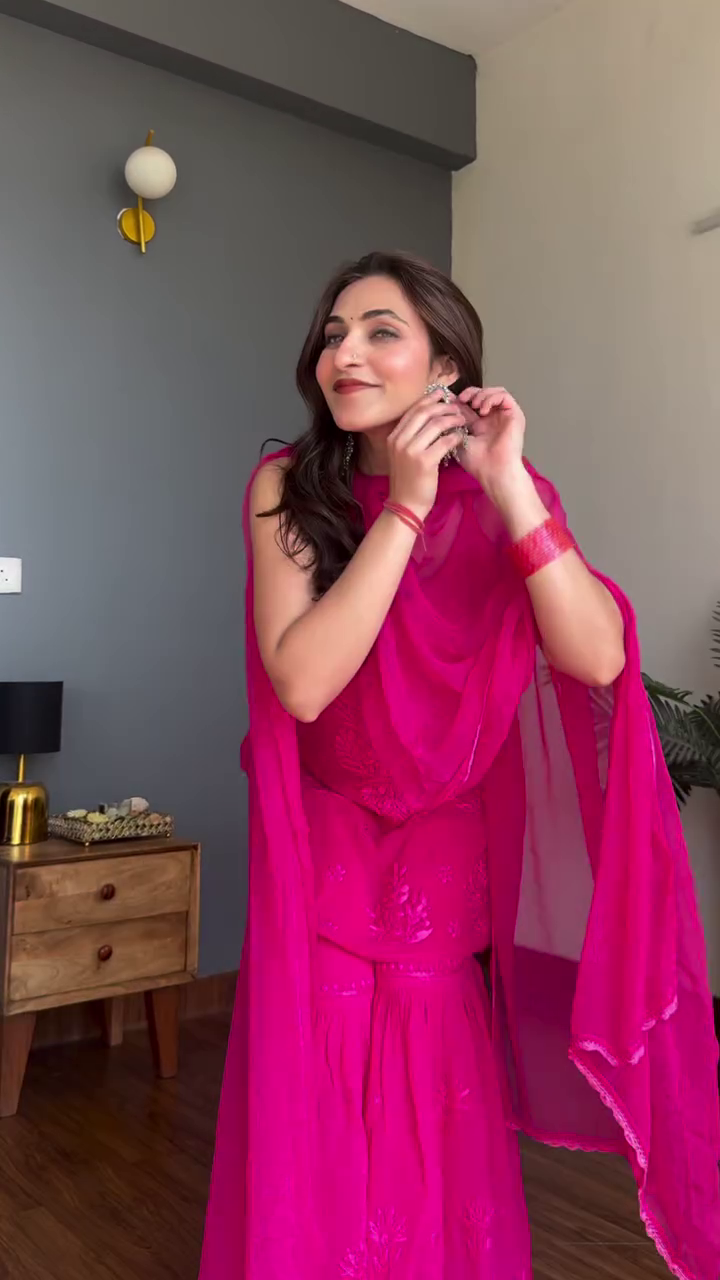 Classic Embroidered Blue Kurta Set with Dupatta