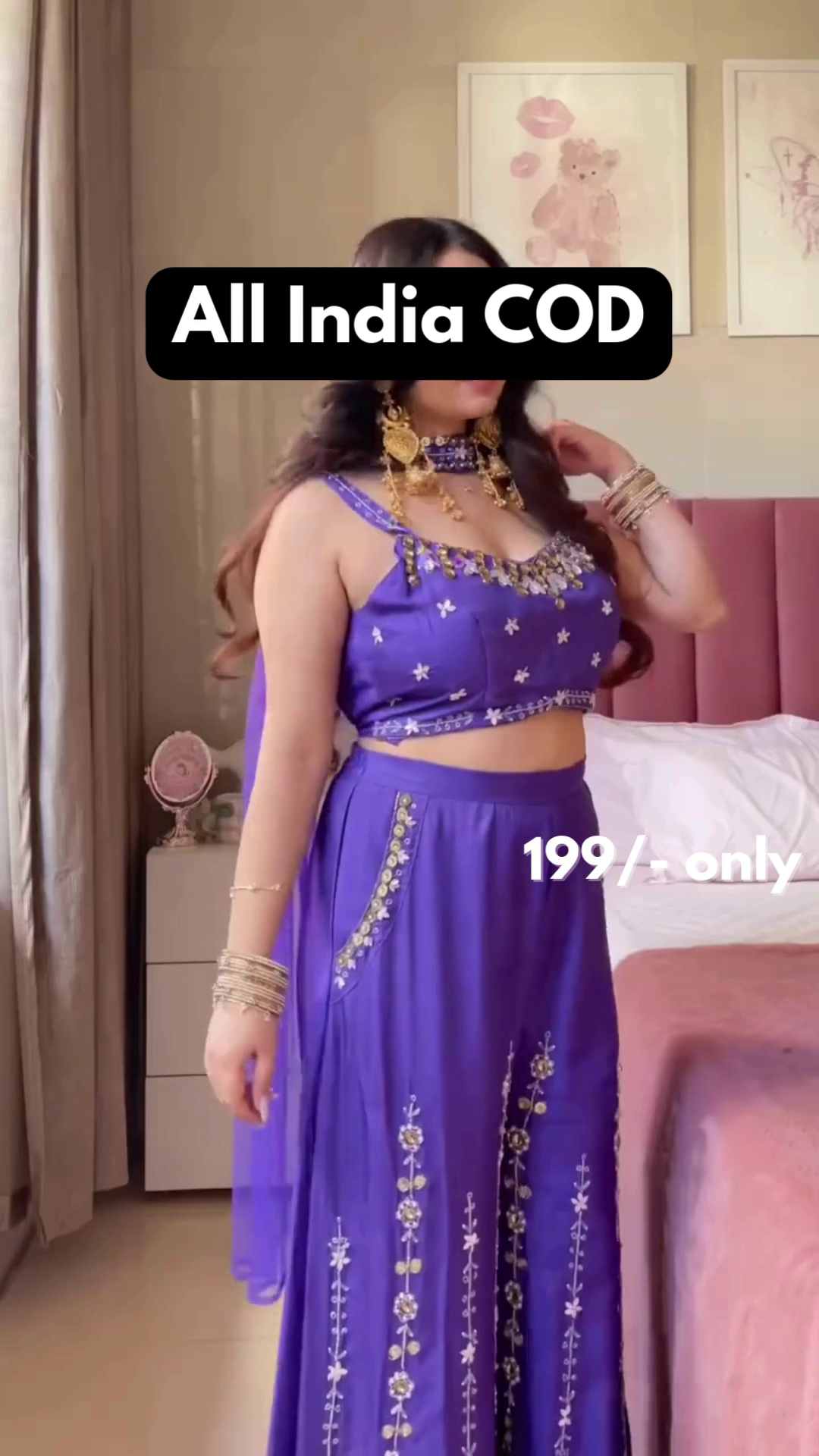 Elegant Mirror Work Ethnic Suit Set