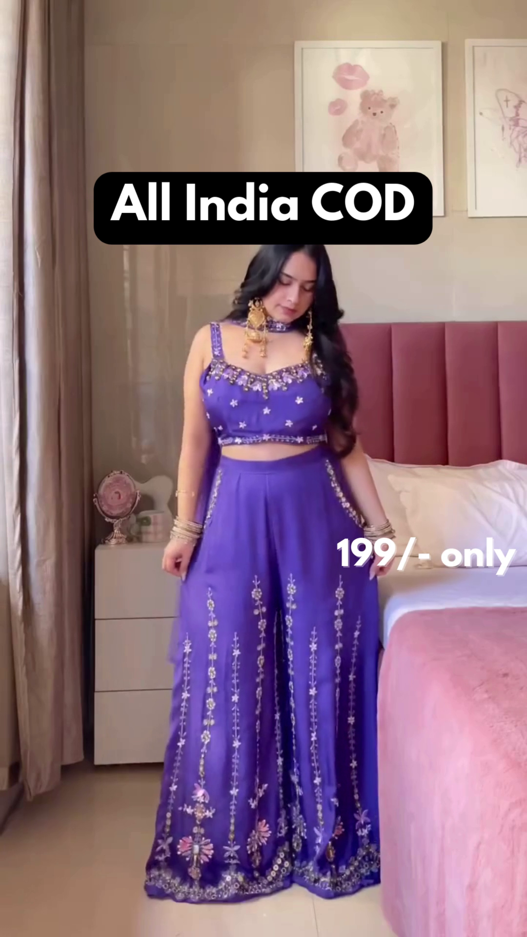 Elegant Mirror Work Ethnic Suit Set