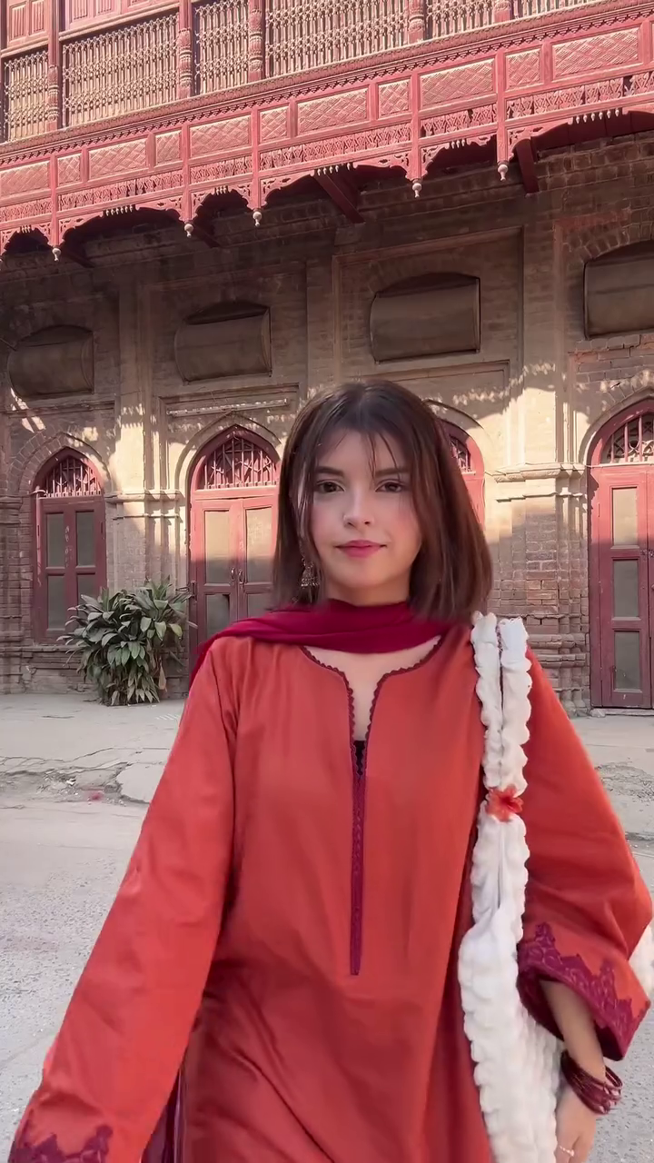 Rust Embroidered Kurta Set with Classic Patiala Trousers