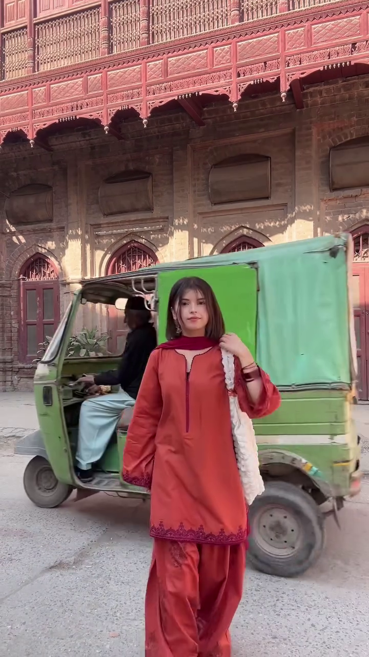 Rust Embroidered Kurta Set with Classic Patiala Trousers