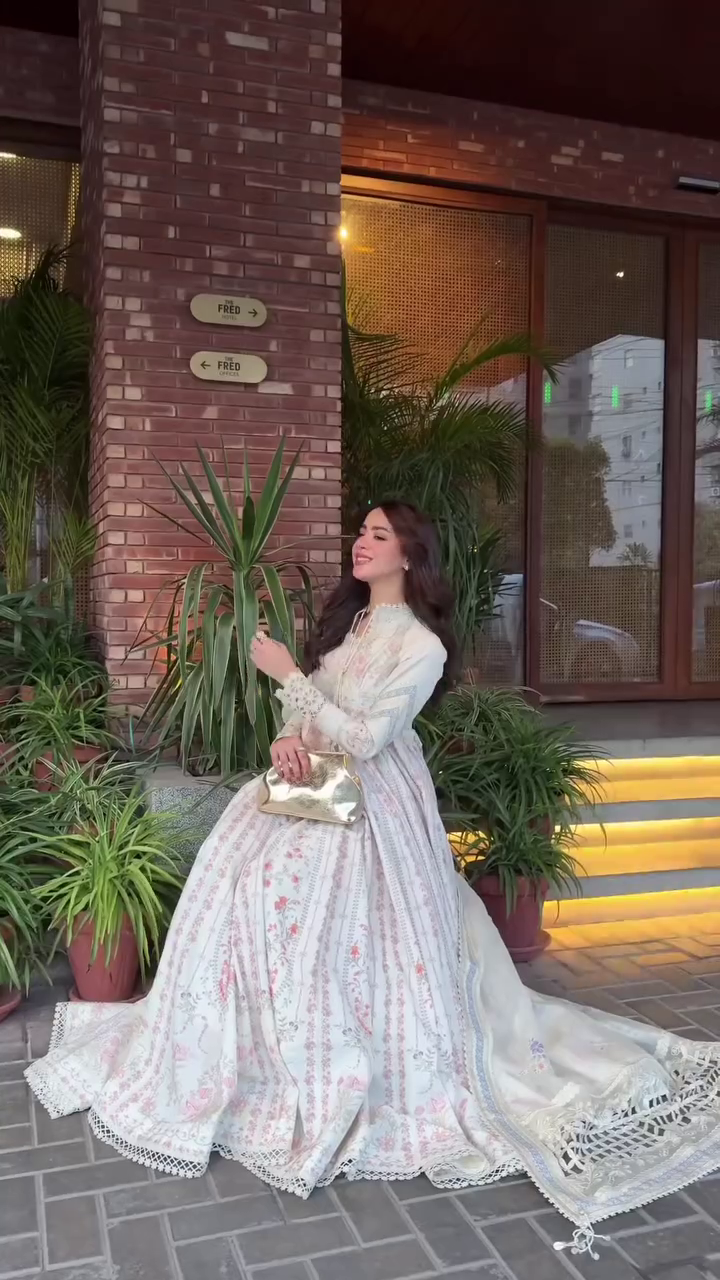 Graceful Pastel Floral Anarkali with Dupatta