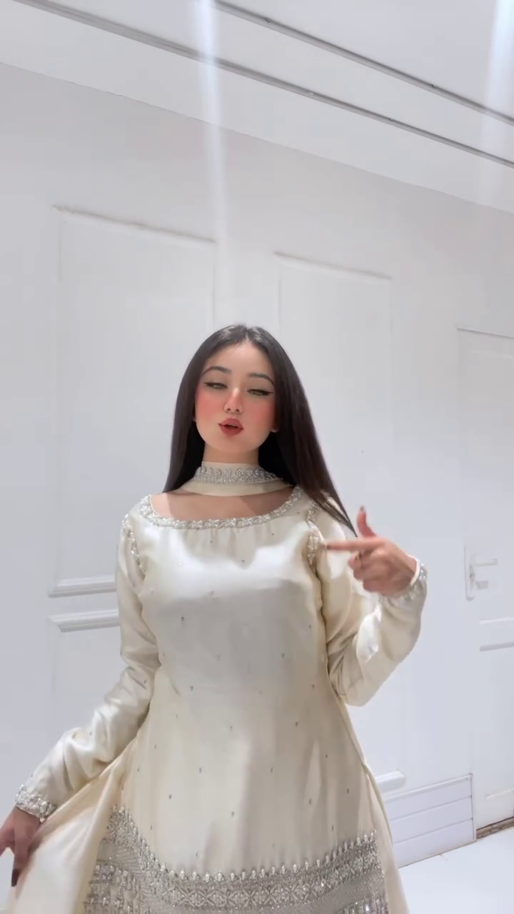 White Embroidered Festive Suit Set