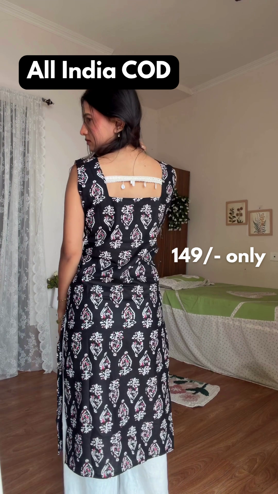 Printed Sleeveless Kurta