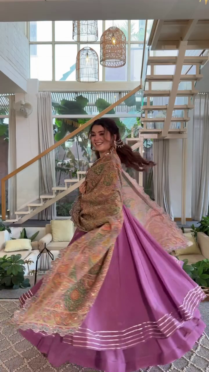 Elegant Purple Anarkali Set with Dupatta